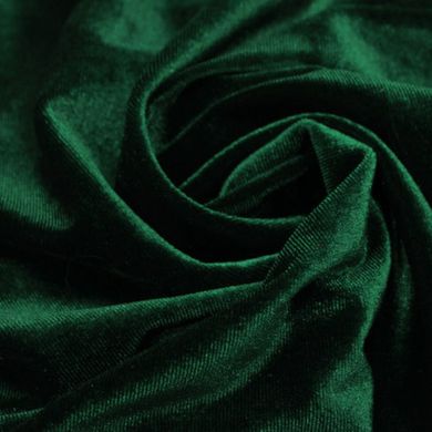 Тканина бархат стрейч, темно зелений