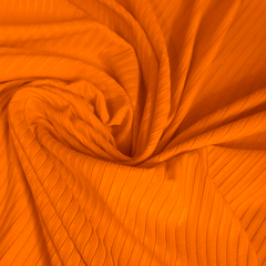 Трикотаж рубчик широкий помаранчевий