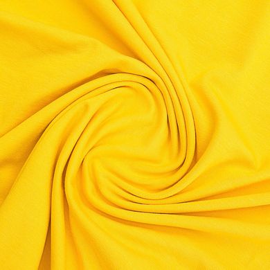 Ткань Стрейч кулир, 170 плотность, желтый купить